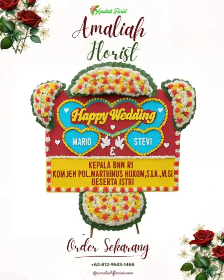 Papan Bunga Pernikahan Mergobener